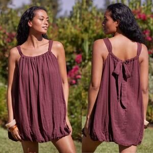 Anthropologie Gauze Bubble Hem Mini Dress XS